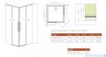 Radaway Idea 8 QL Black Kdd kabina 100x90cm szkło przejrzyste 10590100-54-01L/10590090-54-01R
