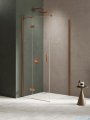 New Trendy Nesta Copper Brushed kabina 80x120x200 cm lewa wspornik równoległy miedź szczotkowana/szkło przejrzyste K-4595