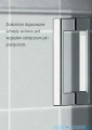 Kermi Cada XS drzwi przesuwne 2-częściowe z polem stałym prawe 125 cm CKG2R12520VPK