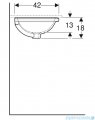 Geberit VariForm Umywalka okrągła z przelewem 42x40,5cm szkliwiony spód 500.745.01.2
