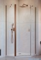 Radaway Nes Brushed Copper Ptj kabina pięciokątna 90x100cm lewa miedź szczotkowana 10052000-93-01L/10052800-93-01