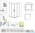 Radaway Idea Kdd kabina 80x75cm chrom połysk/szkło przejrzyste 387061-01-01L/387066-75-01R