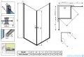 Radaway Eos KDD kabina prysznicowa 90x90 szkło intimato 37203-01-12N