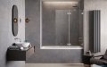 Radaway Essenza Pro Brushed Nickel Pnd II parawan nawannowy 130cm prawy szczotkowany nikiel 10102130-91-01R