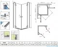 Radaway Almatea Kdd Gold kabina prysznicowa 75x90 szkło przejrzyste 32185-09-01NL