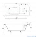 Besco Modern Slim 140x70cm wanna prostokątna #WAM-140-SL
