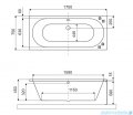 Excellent Oceana Slim wanna prostokątna 170x75 antracyt mat WAEX.OCE17ANMS