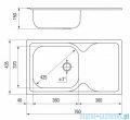 Deante Techno zlewozmywak 1-komorowy z ociekaczem 76x43,5 cm dekor ZMU 3110