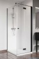 Radaway Nes 8 Black KDJ B kabina 100x100 prawa czarny mat/szkło przejrzyste 10075100-54-01R/10089100-01-01