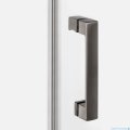 New Trendy Nesta Gunmetal Brushed kabina 80x110x200 cm lewa wspornik równoległy grafit szczotkowany/szkło przejrzyste K-4700