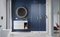 Radaway Furo SL Brushed Gold kabina Walk-in 110x200cm prawa szczotkowane złoto 10306588-99-01R/10110544-01-01