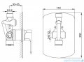 Kohlman Foxal zestaw prysznicowy z deszczownicą 40 cm chrom QW220FR40