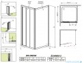 Radaway Treviso DW+S kabina 80x75 szkło brązowe 32313-01-08N/32433-01-08N