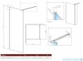 Radaway Modo New Black II kabina Walk-in 135x200 czarny mat/szkło przejrzyste 389135-54-01