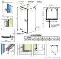 Radaway Euphoria KDJ+S Drzwi prysznicowe 120 lewe szkło przejrzyste 383812-01L/383220-01L