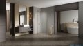 New Trendy Nesta Gold Brushed kabina 100x120x200 cm lewa wspornik równoległy złoto szczotkowane/szkło przejrzyste K-4417