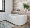 Riho Desire Corner Velvet wanna narożna z hydromasażem Riho Fall napełnianie przez przelew Sparkle Mood prawa 170x77cm MATOWA B156009105