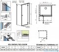 Radaway Essenza New Kdj kabina 120x110cm prawa szkło przejrzyste 385042-01-01R/384053-01-01