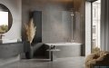 Radaway Essenza Pro Brushed Copper Pnd II parawan nawannowy 130cm prawy szczotkowana miedź 10102130-93-01R
