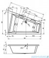 Riho Doppio wanna asymetryczna 180x130cm z hydromasażem Standard lewa BA91-WNPLST-L