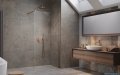 Radaway Modo X Brushed Copper II kabina Walk-in 75x200 szczotkowana miedź/przejrzyste 10mm 389275-93-01