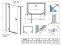 Radaway Essenza Black Dwjs drzwi wnękowe 130cm lewe szkło przejrzyste 1385032-54-01L/1384090-01-01