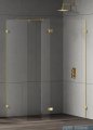 New Trendy Eventa Gold Shine kabina walk-in 140x140x200 cm z dodatkową ścianką przejrzyste EXK-4891/EXK-4869