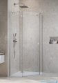 Radaway Essenza 8 Brushed Nickel Ptj kabina pięciokątna 90x100cm lewa szczotkowany nikiel 10490000-91-01L/10490700-01-01