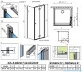 Radaway Essenza New KDJ-B kabina prysznicowa 100x70 prawa przejrzyste 385083-01-01R/384048-01-01