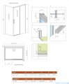 Radaway Idea Gold Kdj kabina 120x90cm prawa złoty połysk/szkło przejrzyste 387042-09-01R/387050-09-01L