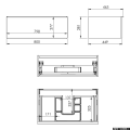 Elita Look szafka podumywalkowa 80x28x45cm biały mat 167594