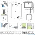 Radaway Fuenta Kdj kabina 120x120cm prawa chrom połysk szkło przejrzyste 1384042-01-01R/1384054-01-01