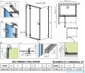 Radaway Essenza Pro Black Kdj kabina 120x90cm lewa czarny mat/szkło przejrzyste 10097120-54-01L/10098090-01-01