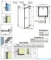 Radaway Euphoria KDJ+S Kabina przyścienna 100x110x100 prawa szkło przejrzyste rysunek techniczny