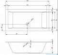 Riho Lugo wanna prostokątna 180x90cm + nóżki B134001005/207095