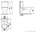 Roca Dostępna Łazienka Miska Wc 43cm do kompaktu biała A342237000