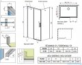 Radaway Idea White Kdj kabina 160x80cm lewa szkło przejrzyste 387046-04-01L/387051-04-01R