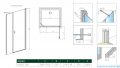 Radaway Nes 8 Dws I drzwi wnękowe 100cm prawe przejrzyste 10078100-01-01R/10078111-01-01