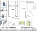 Radaway Nes Black KDD B / KDD I kabina 90x80cm prawa czarny mat/przejrzyste 10024090-54-01R/10015080-54-01L