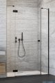 Radaway Essenza Black Dwjs drzwi wnękowe 130cm lewe szkło przejrzyste 1385032-54-01L/1384090-01-01