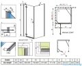 Radaway Kabina prysznicowa Almatea Kdj 90x80 lewa szkło przejrzyste 32148-01-01NL