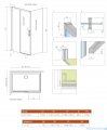 Radaway Idea Gold Kdj kabina 120x70cm lewa złoty połysk/szkło przejrzyste 387042-09-01L/387048-09-01R