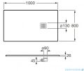 Roca Terran 100x80cm brodzik prostokątny konglomeratowy czarny AP1013E832001400