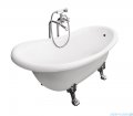 Besco Otylia Glam grafitowa 160x77 wanna wolnostojąca Retro + nogi chrom #WKO-160-GGC