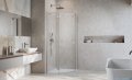 Radaway Essenza 8 Brushed Nickel Ptj kabina pięciokątna 80x80cm lewa szczotkowany nikiel 10490000-91-01L/10490100-01-01