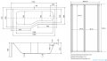 Besco Integra 170x75cm Wanna asymetryczna Lewa + parawan 2-skrzydłowy #WAI-170-PL2