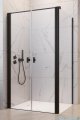 Radaway Nes 8 Black DWD+S kabina 80x70cm czarny mat/szkło przejrzyste 10081180-54-01/10080070-54-01
