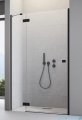Radaway Essenza 8 Black Dwj drzwi wnękowe 130cm lewe czarny mat/szkło przejrzyste 10480812-01-01L/10460437-54-01L