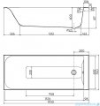 Koło Rekord wanna prostokątna z powłoką AntiSlide 170x70cm XWP1670101