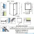 Radaway Euphoria KDJ Kabina prysznicowa 100x90 prawa szkło przejrzyste 383612-01R/383240-01R/383050-01